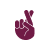 crossed fingers icon